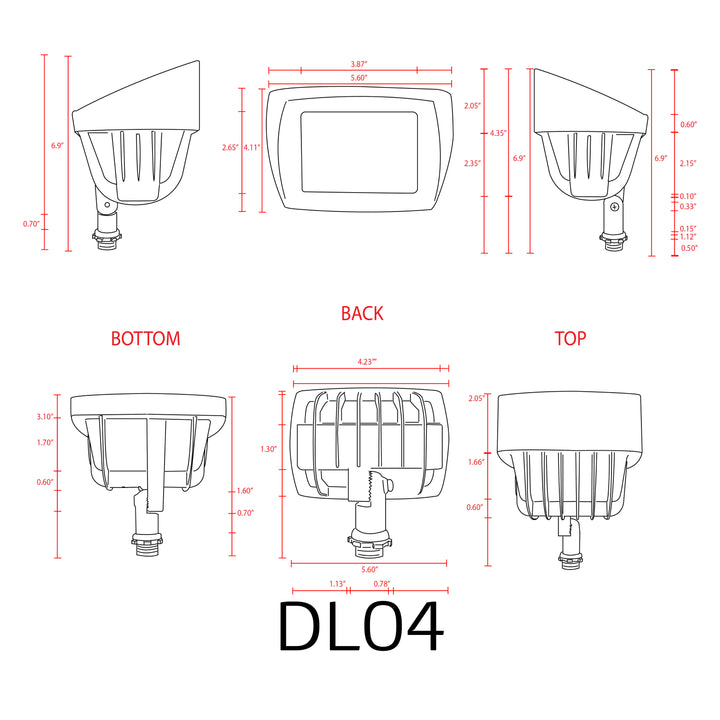Outdoor Landscape Lighting LED 12V Low Voltage KL100 Low Voltage LED Directional Floodlight Adjustable Outdoor Lighting
