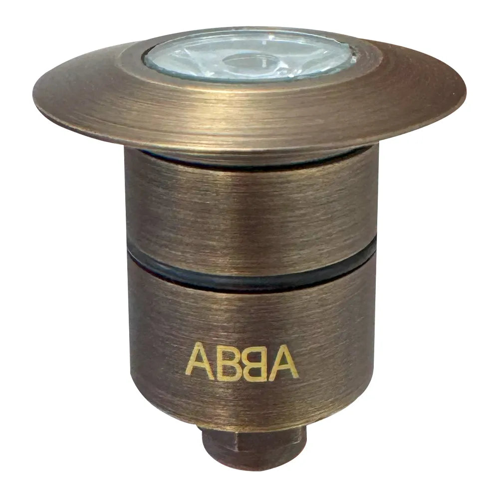 Outdoor Landscape Lighting LED 12V Low Voltage DMB52 Cast Brass In-Ground Well Light | 1.5W 3000K Warm White Integrated LED 12V Low Voltage Landscape Light