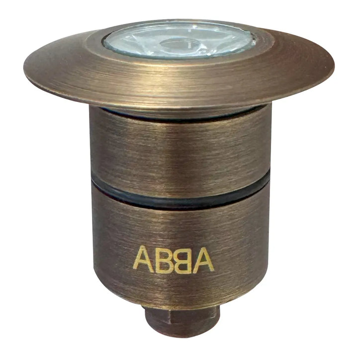 Outdoor Landscape Lighting LED 12V Low Voltage DMB52 Cast Brass In-Ground Well Light | 1.5W 3000K Warm White Integrated LED 12V Low Voltage Landscape Light