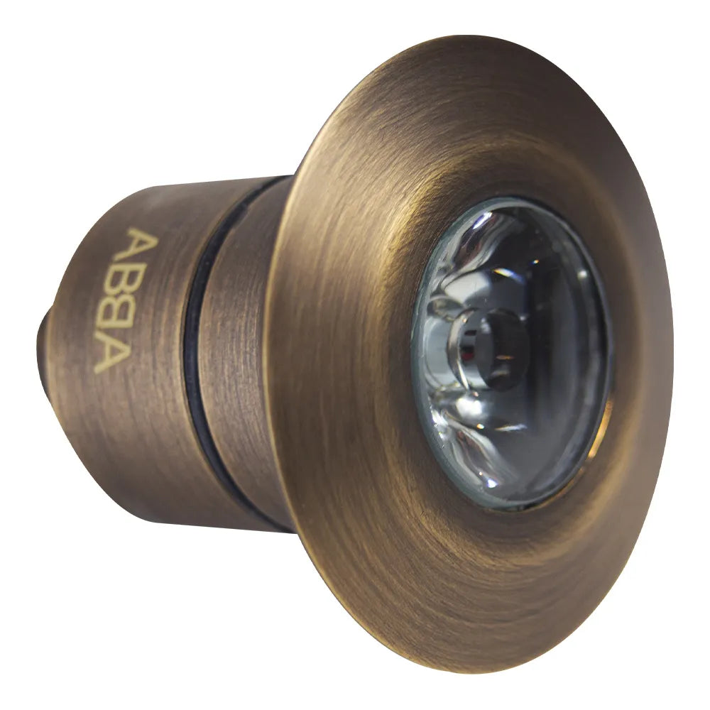 Outdoor Landscape Lighting LED 12V Low Voltage DMB52 Cast Brass In-Ground Well Light | 1.5W 3000K Warm White Integrated LED 12V Low Voltage Landscape Light