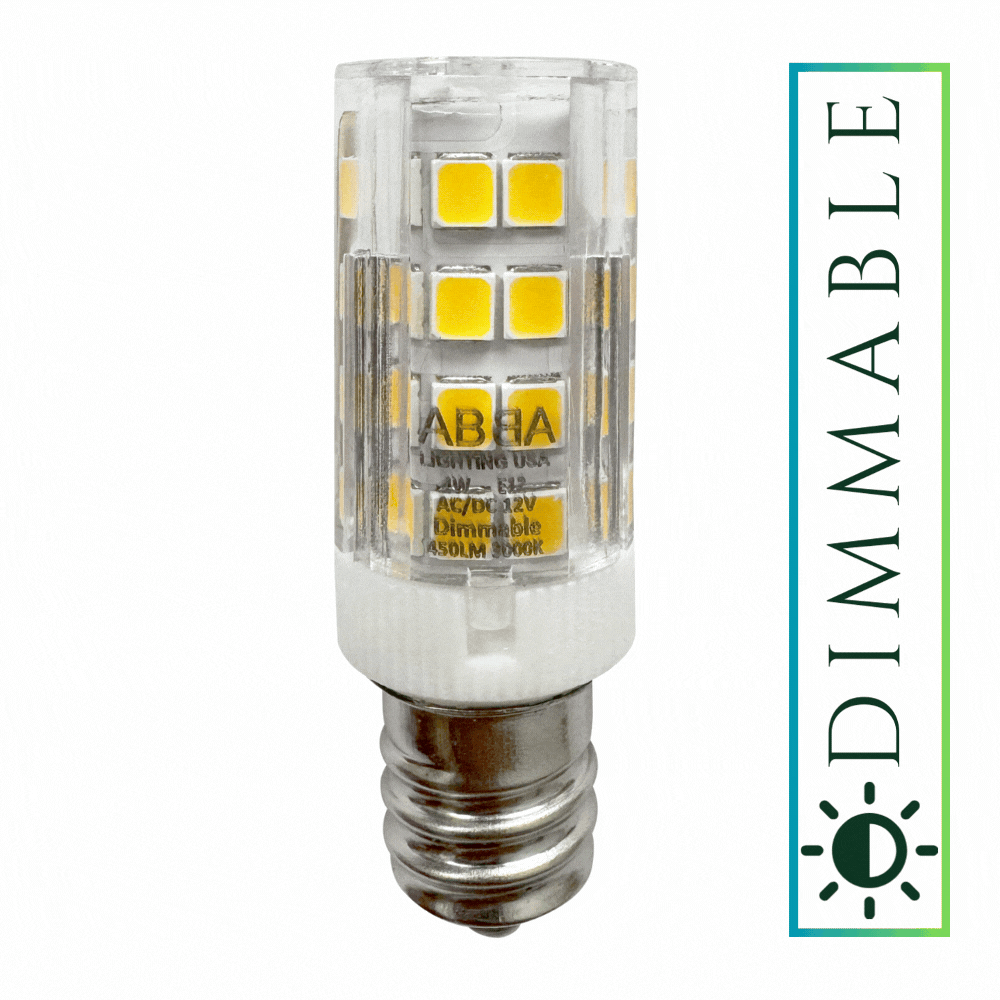 Outdoor Landscape Lighting LED 12V Low Voltage E12 4W SMD 12V Low Voltage LED Light Bulbs Dimmable Energy Saving Light Bulb
