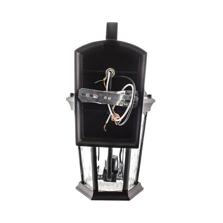 Outdoor Landscape Lighting LED 12V Low Voltage Aluminum LED Wall Flame Lantern with Water Glass 12.5W 1200lm 3000K with Flame Bulb Effect Fixture with Photocell and Motion Sensor Integrated LED Line Voltage 120V AC IP65 Waterproof