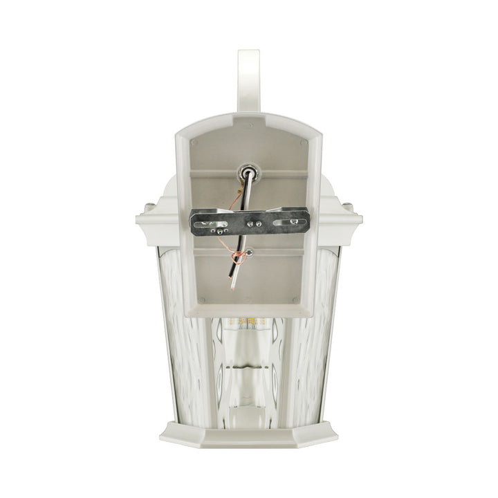 Outdoor Landscape Lighting LED 12V Low Voltage Aluminum LED Wall Flame Lantern with Water Glass 12.5W 1200lm 3000K with Flame Bulb Effect Fixture with Photocell and Motion Sensor Integrated LED Line Voltage 120V AC IP65 Waterproof