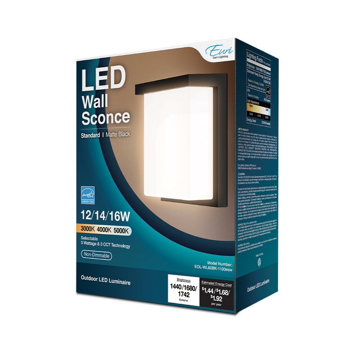 Outdoor Landscape Lighting LED 12V Low Voltage LED Wall Sconce Light 3CCT Selectable 3000K/4000K/5000K Integrated LED 3 Watts Selectable 12W/14W/16W Line Voltage 120V-277V AC IP66 Waterproof