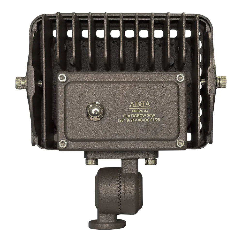 Outdoor Landscape Lighting LED 12V Low Voltage FLARGBCW20 12V Low Voltage 20W RGBCW Outdoor LED Landscape Lighting Bronze Aluminum Floodlight