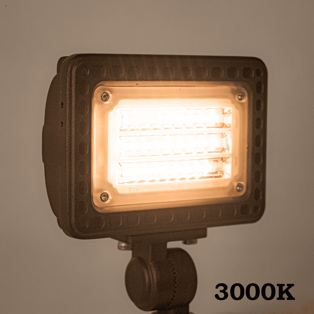 Outdoor Landscape Lighting LED 12V Low Voltage FLACCT20 Bronze 4x/8x/12x Package 12V Low Voltage Adjustable CCT and Wattage 5W-20W Integrated LED Landscape Lighting Aluminum Outdoor Floodlight