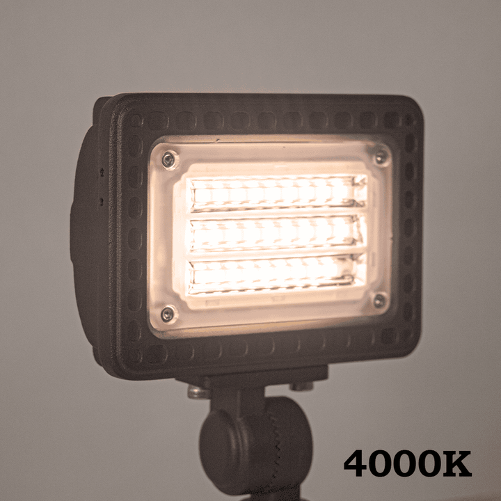 Outdoor Landscape Lighting LED 12V Low Voltage FLACCT20 Bronze 12V Low Voltage Adjustable 3CCT and Wattage 5W-20W Integrated LED Landscape Lighting Outdoor Floodlight