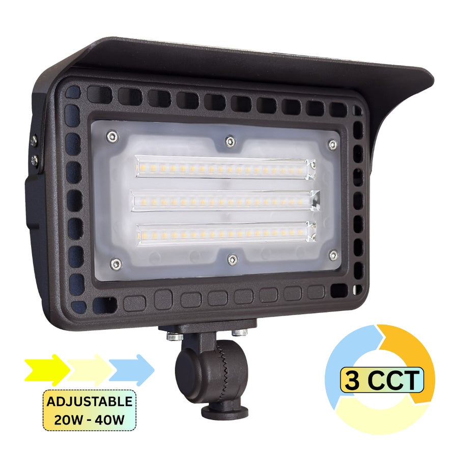 Outdoor Landscape Lighting LED 12V Low Voltage FLACCT40 Bronze Aluminum 40W Outdoor LED 12V Low Voltage Landscape Lighting Floodlight