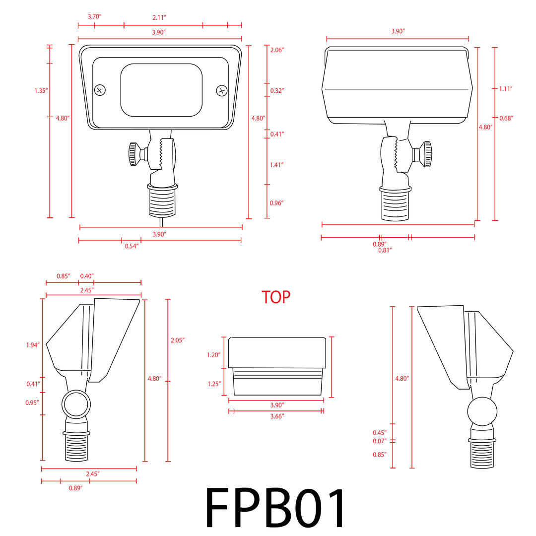 Outdoor Landscape Lighting LED 12V Low Voltage FPB01 Cast Brass Floodlight | Lamp Ready12V Low Voltage Landscape Light G4 Socket