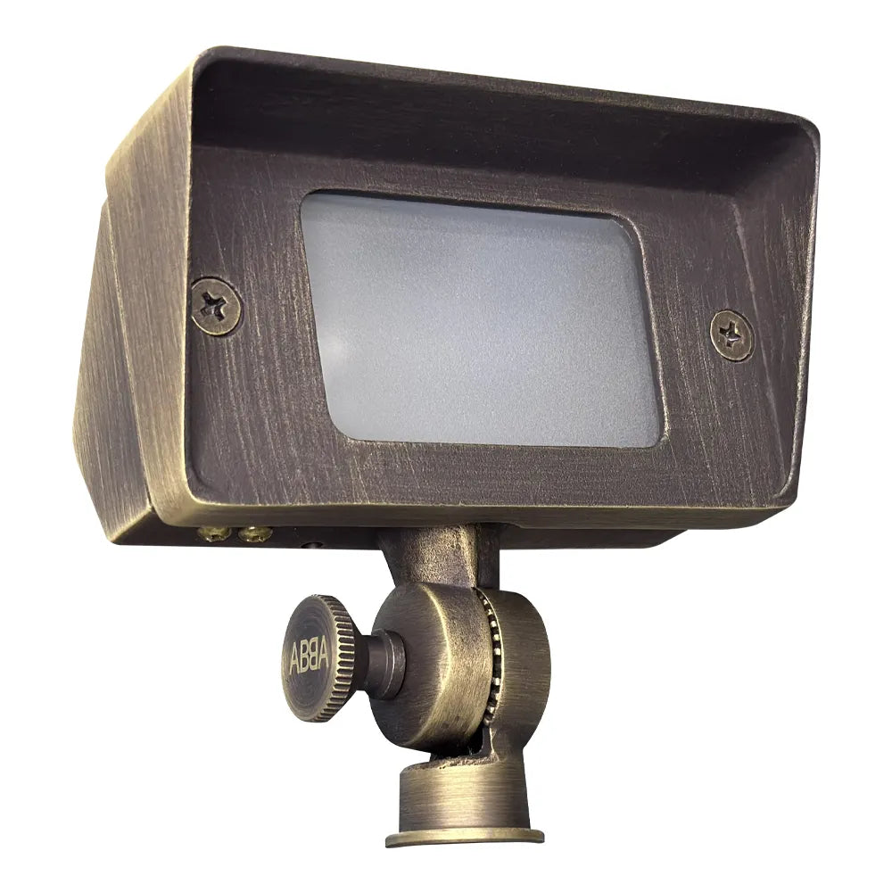 Outdoor Landscape Lighting LED 12V Low Voltage FPB01 Cast Brass Floodlight | Lamp Ready12V Low Voltage Landscape Light G4 Socket Natural Brass