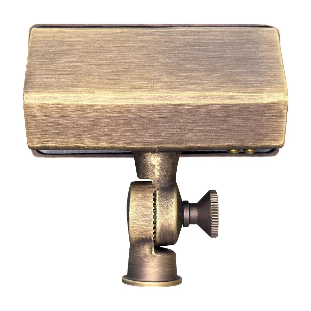 Outdoor Landscape Lighting LED 12V Low Voltage FPB01 4x/8x/12x Package Brass Rectangular LED Directional Floodlight Adjustable Lighting with G4 3W 3000K Bulb