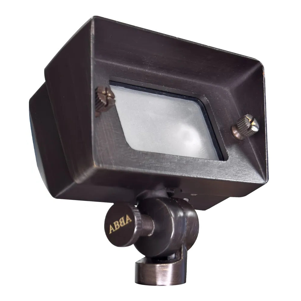 Outdoor Landscape Lighting LED 12V Low Voltage FPB01 Cast Brass Floodlight | Lamp Ready12V Low Voltage Landscape Light G4 Socket Dark Brass