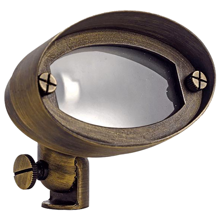 Outdoor Landscape Lighting LED 12V Low Voltage FPB03 4x/8x/12x Package Brass Oval LED Directional Floodlight Adjustable Lighting 12V Low Voltage with G4 3W 3000K Bulb