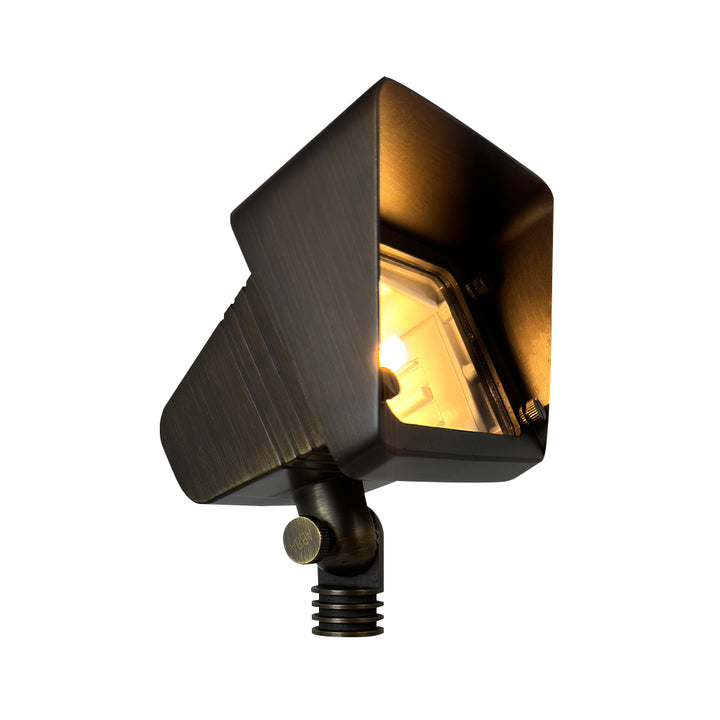 Outdoor Landscape Lighting LED 12V Low Voltage FPB05 Cast Brass Rectangular LED 12V Low Voltage Directional Floodlight Adjustable Landscape Lighting MR16 Socket