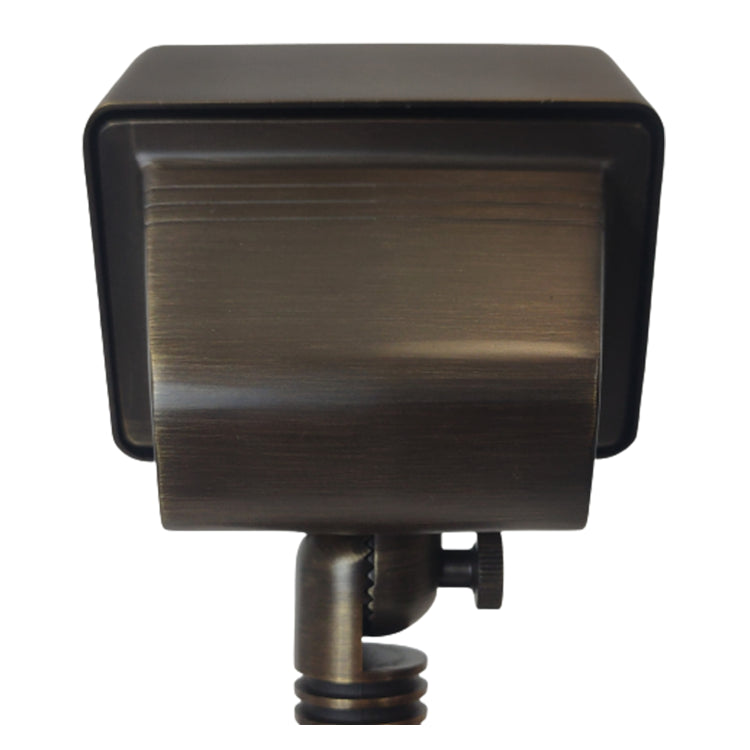 Outdoor Landscape Lighting LED 12V Low Voltage FPBCC05 Cast Brass 3CCT Adjustable 3W-10W Rectangular Built-In LED Floodlight 12V Low Voltage Floodlight Fixture