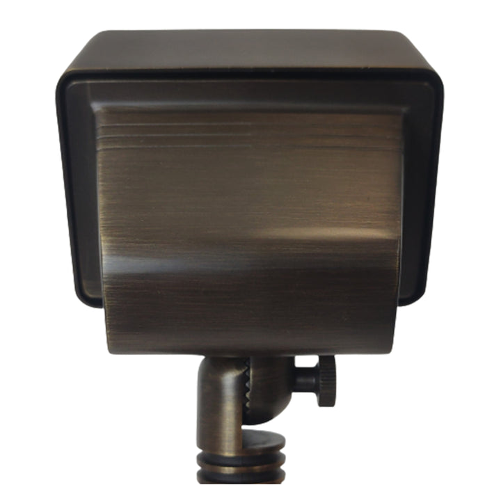 Outdoor Landscape Lighting LED 12V Low Voltage FPBCC05 Cast Brass 3CCT Adjustable 3W-10W Rectangular Built-In LED Floodlight 12V Low Voltage Floodlight Fixture