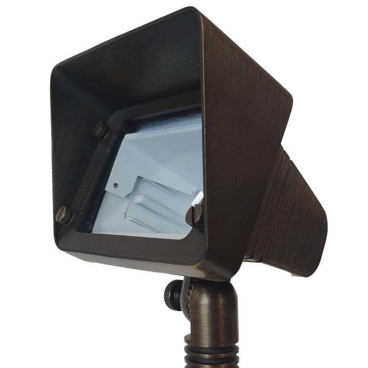 Outdoor Landscape Lighting LED 12V Low Voltage FPB05 4x/8x/12x Package Cast Brass Rectangular LED 12V Low Voltage Directional Floodlight Adjustable Landscape Lighting with MR16 5W 3000K Bulb