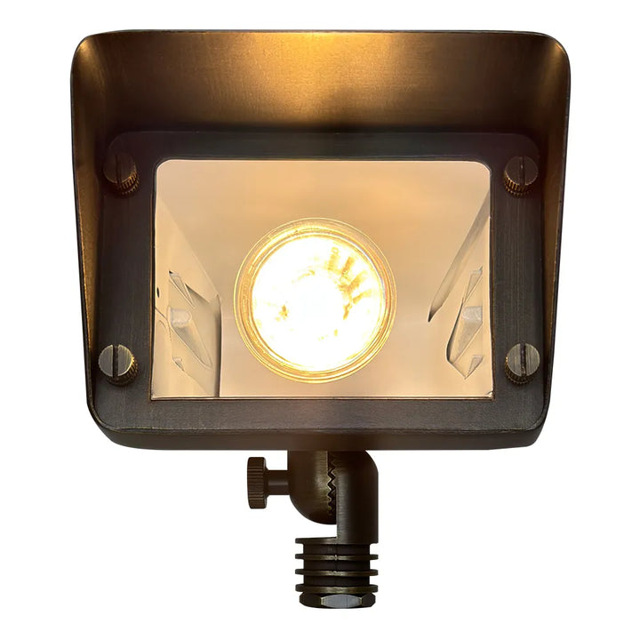 Outdoor Landscape Lighting LED 12V Low Voltage FPB05 Cast Brass Rectangular LED 12V Low Voltage Directional Floodlight Adjustable Landscape Lighting MR16 Socket