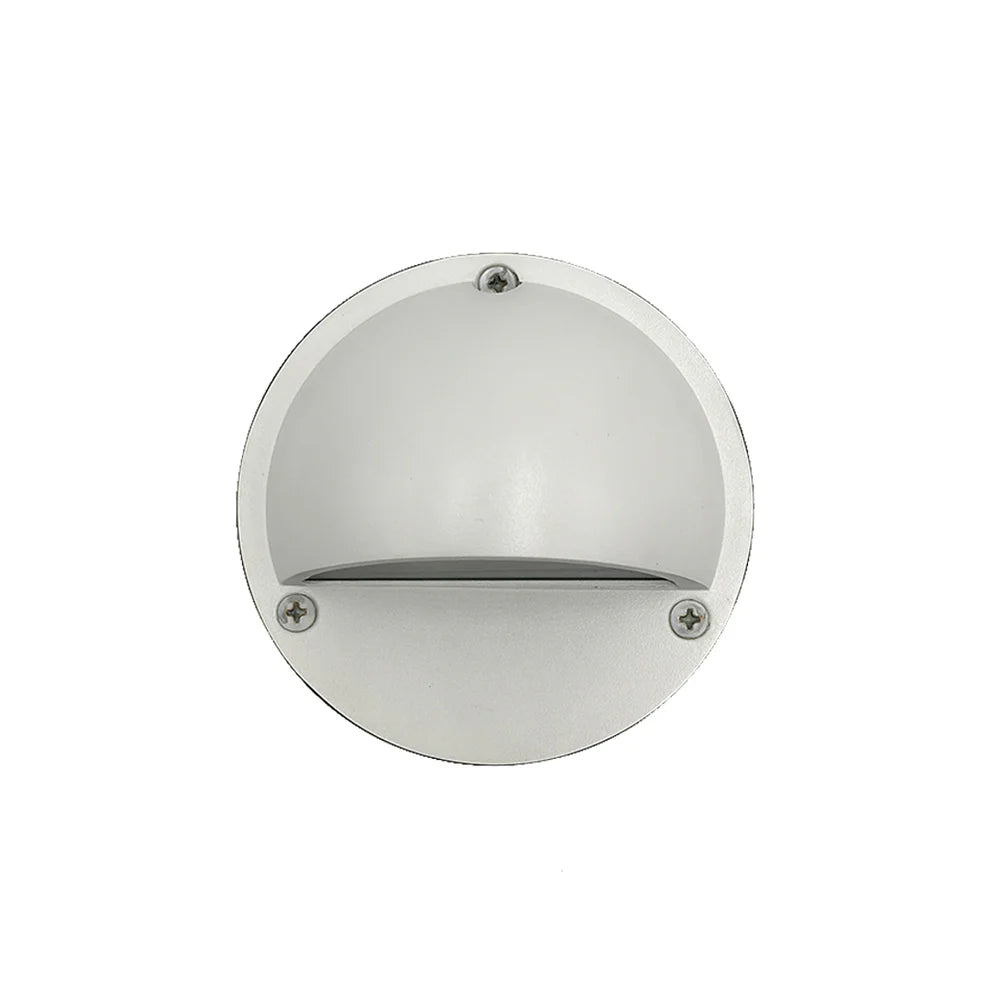 Outdoor Landscape Lighting LED 12V Low Voltage STBP06 Rein Cast Brass Round Half Moon Step Deck Light Low Voltage Outdoor Landscape Lighting White