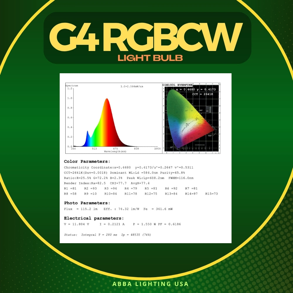 Outdoor Landscape Lighting LED 12V Low Voltage 2W G4 RGBCW Smart Wi-Fi 12V Low Voltage LED Light Bulbs Dimmable Energy Saving