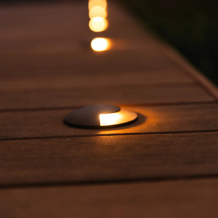 Outdoor Landscape Lighting LED 12V Low Voltage UNBP04 Stel-Path Antique Brass In-Ground Well Light Low Voltage Outdoor Lighting