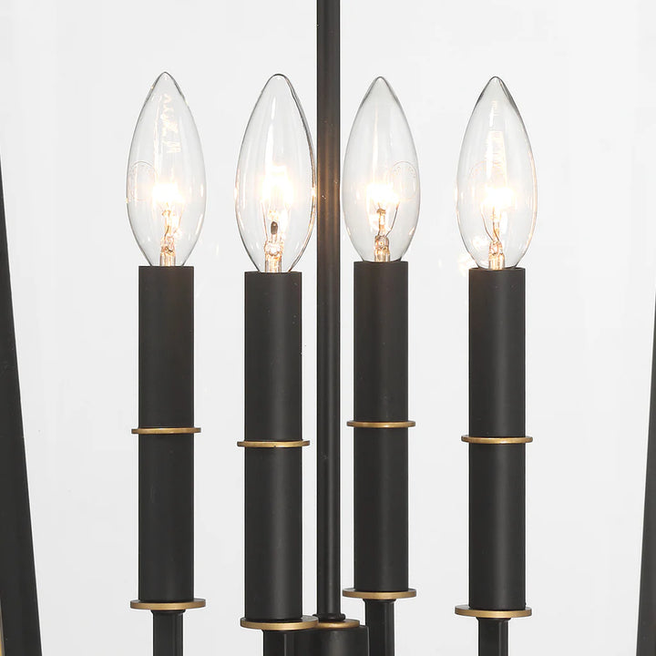 Outdoor Landscape Lighting LED 12V Low Voltage Hawkins 4 Light Outdoor Sconce 15"x29.75" Stainless Steel and Glass Matte Black with Textured Gold Finish 120V 4 E12 Candelabra Base LED Bulb Sockets for Patio, Garden, Exterior Walls