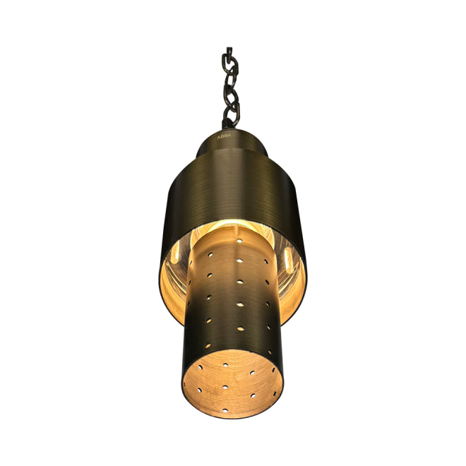 Outdoor Landscape Lighting LED 12V Low Voltage HLB02 4x/8x/12x Package LED 12V Low Voltage Brass Cylinder Pendant Light Hanging Downlight Fixture 5W 3000K Bulb