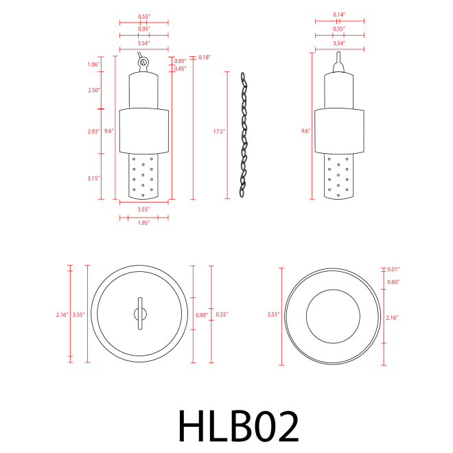 Outdoor Landscape Lighting LED 12V Low Voltage HLB02 4x/8x/12x Package LED 12V Low Voltage Brass Cylinder Pendant Light Hanging Downlight Fixture 5W 3000K Bulb