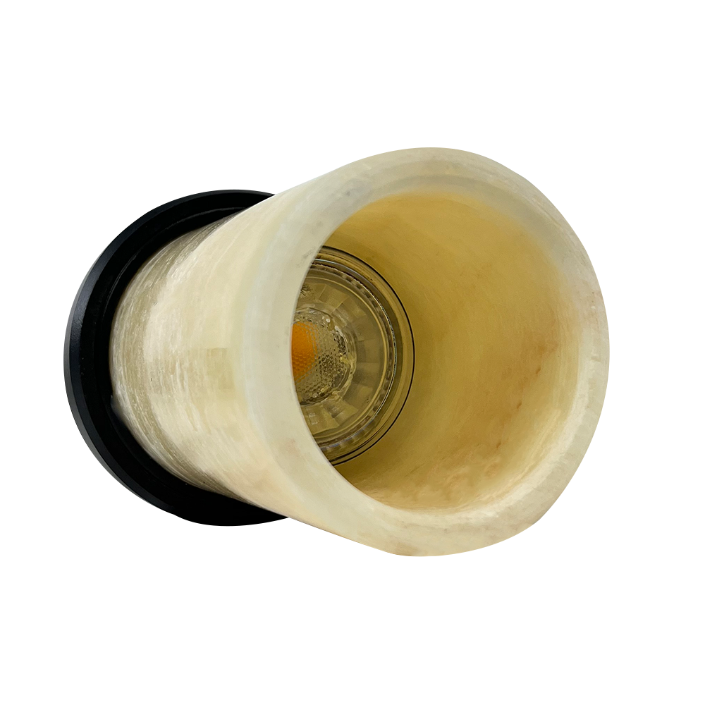 Outdoor Landscape Lighting LED 12V Low Voltage HLS70 12V LED Low Voltage Stainless Steel Marble Cylinder Pendant Light Hanging Downlight Fixture