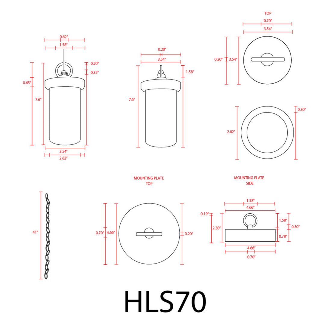 Outdoor Landscape Lighting LED 12V Low Voltage HLS70 12V LED Low Voltage Stainless Steel Marble Cylinder Pendant Light Hanging Downlight Fixture