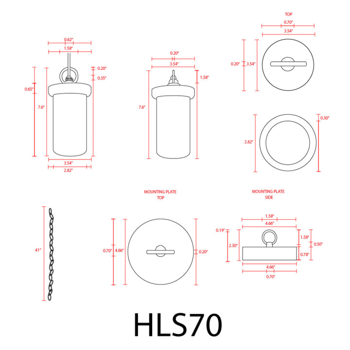Outdoor Landscape Lighting LED 12V Low Voltage HLS70 12V LED Low Voltage Stainless Steel Marble Cylinder Pendant Light Hanging Downlight Fixture