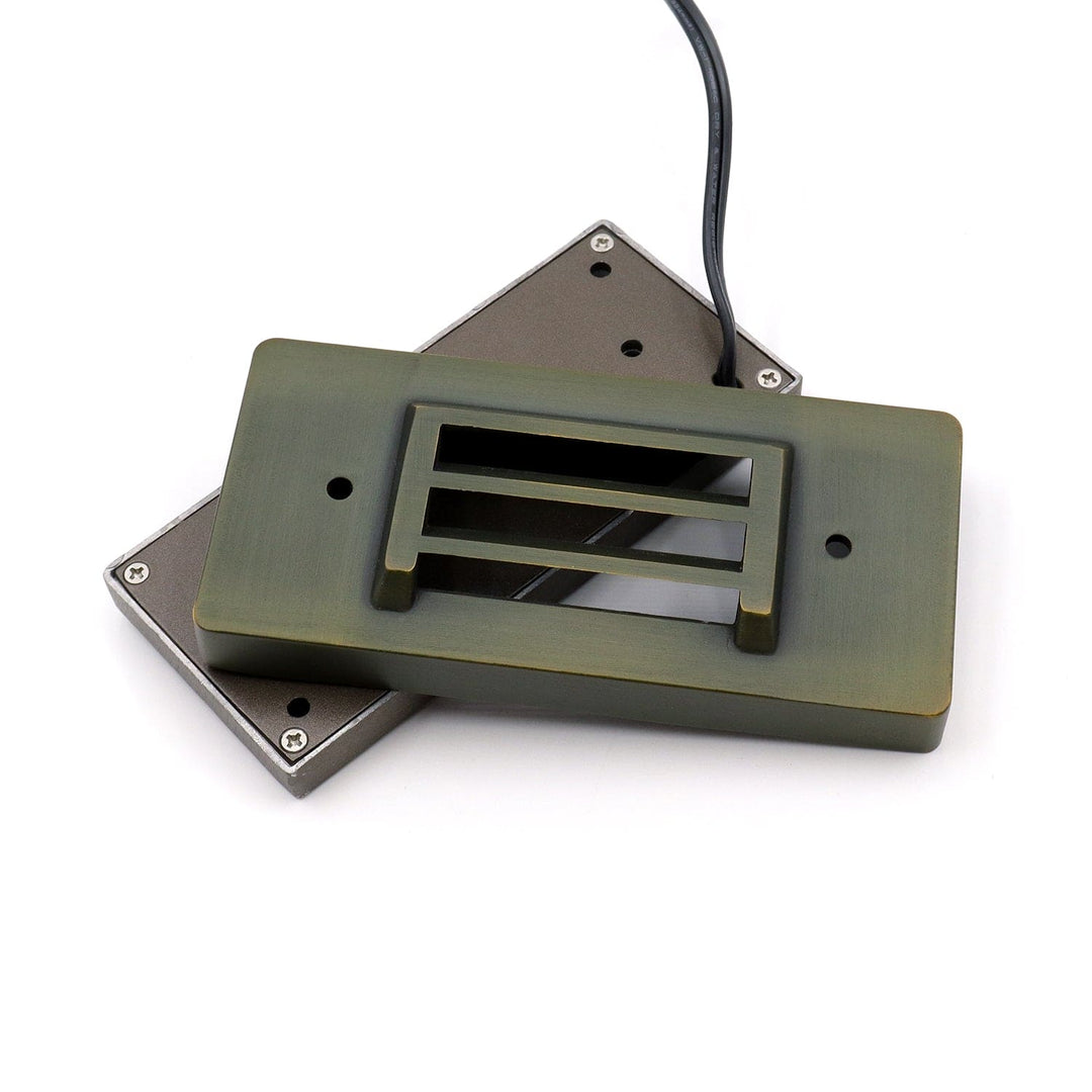 Outdoor Landscape Lighting LED 12V Low Voltage IDL01 Solid Brass Surface Mount 2700K Warm White Integrated LED Step Light Low Voltage Landscape Lighting