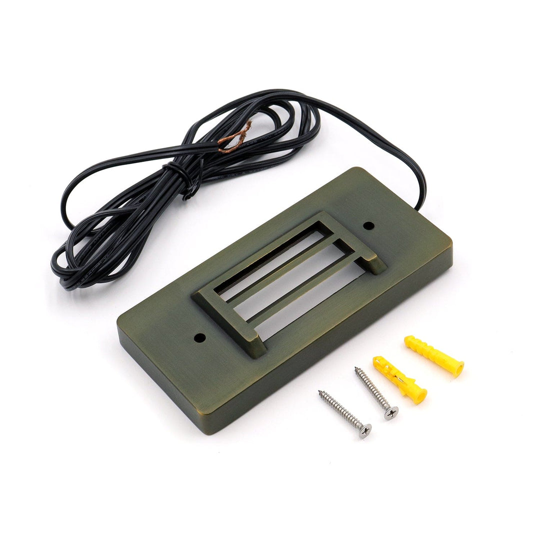 Outdoor Landscape Lighting LED 12V Low Voltage IDL01 Solid Brass Surface Mount 2700K Warm White Integrated LED Step Light Low Voltage Landscape Lighting