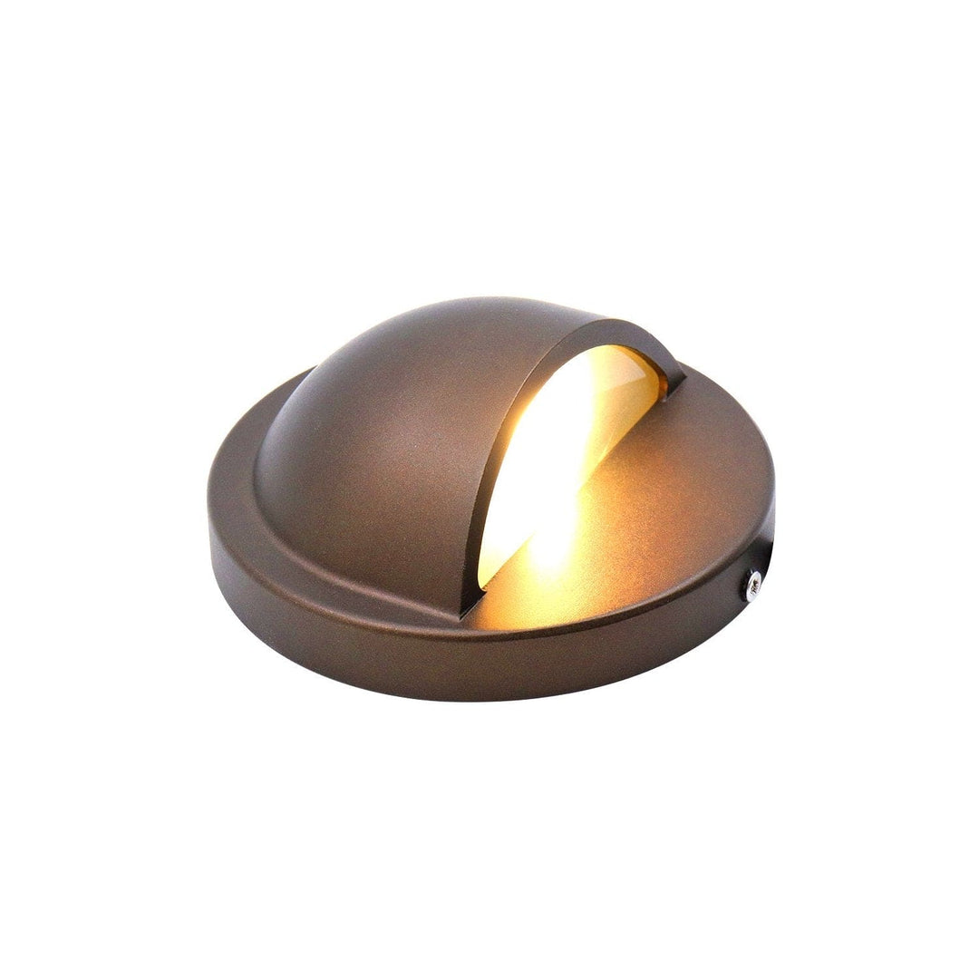 Outdoor Landscape Lighting LED 12V Low Voltage IDL02 Aluminum Round Surface Mount 2700K Warm White Integrated LED Deck Light Low Voltage Landscape Lighting