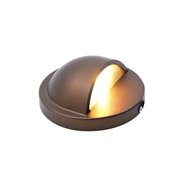 Outdoor Landscape Lighting LED 12V Low Voltage IDL02 Aluminum Round Surface Mount 2700K Warm White Integrated LED Deck Light Low Voltage Landscape Lighting