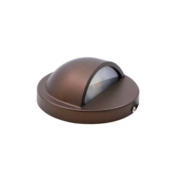 Outdoor Landscape Lighting LED 12V Low Voltage IDL02 Aluminum Round Surface Mount 2700K Warm White Integrated LED Deck Light Low Voltage Landscape Lighting