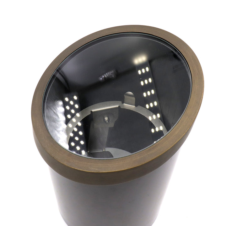 Outdoor Landscape Lighting LED 12V Low Voltage IGL06B PAR36 PVC and Solid Brass Bevel Top In-Ground Well Light Low Voltage Landscape Lighting