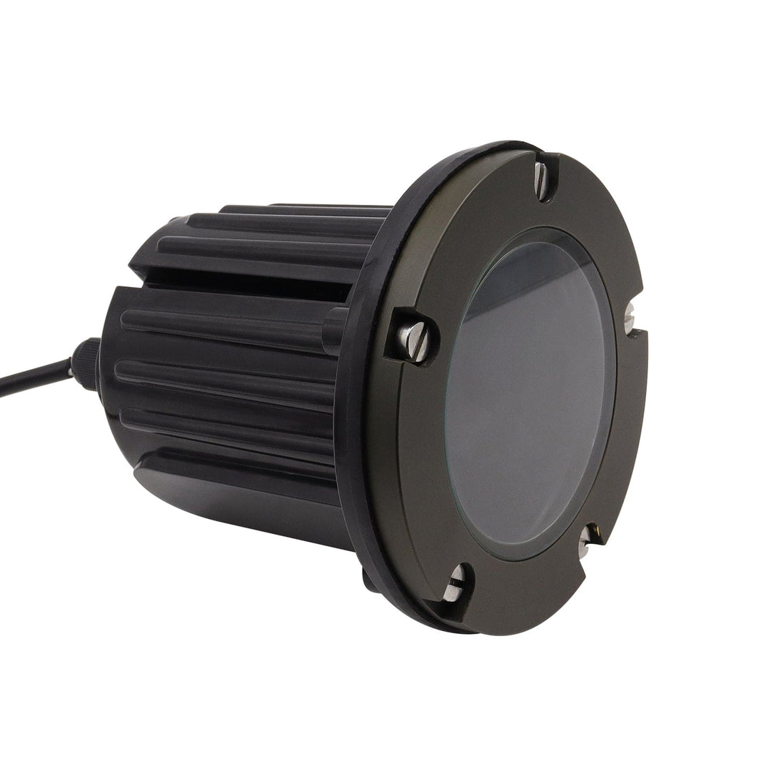 Outdoor Landscape Lighting LED 12V Low Voltage IGL16B MR16 PVC and Solid Brass In-Ground Well Light Low Voltage Landscape Lighting