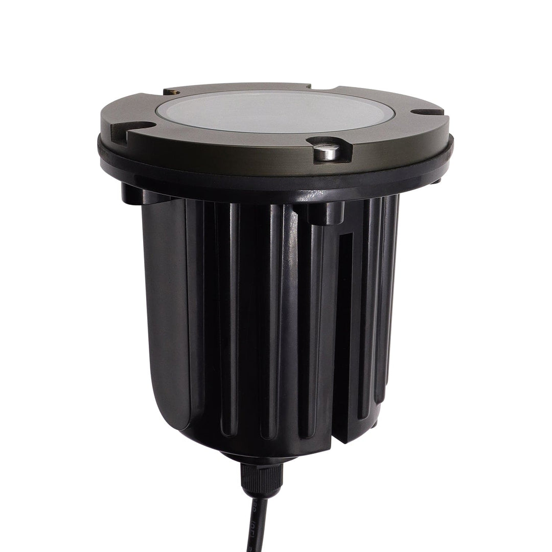 Outdoor Landscape Lighting LED 12V Low Voltage IGL16B MR16 PVC and Solid Brass In-Ground Well Light Low Voltage Landscape Lighting