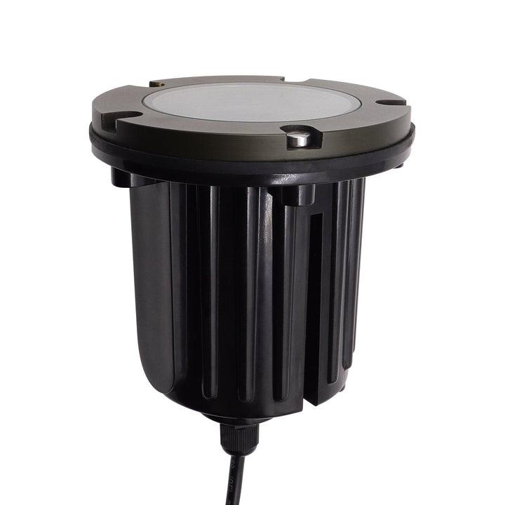 Outdoor Landscape Lighting LED 12V Low Voltage IGL16B MR16 PVC and Solid Brass In-Ground Well Light Low Voltage Landscape Lighting
