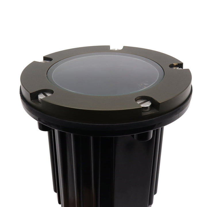 Outdoor Landscape Lighting LED 12V Low Voltage IGL16B MR16 PVC and Solid Brass In-Ground Well Light Low Voltage Landscape Lighting