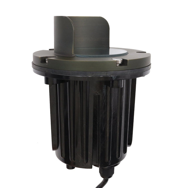 Outdoor Landscape Lighting LED 12V Low Voltage IGL19B MR16 PVC and Solid Brass Shielded In-Ground Well Light Low Voltage Landscape Lighting