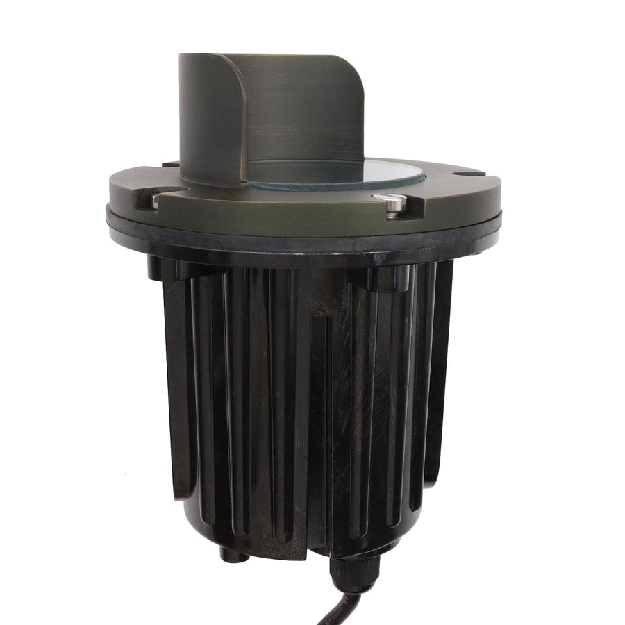 Outdoor Landscape Lighting LED 12V Low Voltage IGL19B MR16 PVC and Solid Brass Shielded In-Ground Well Light Low Voltage Landscape Lighting
