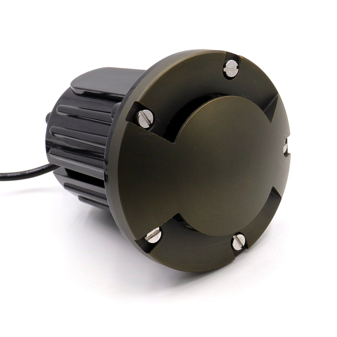 Outdoor Landscape Lighting LED 12V Low Voltage IGL21B MR16 PVC and Solid Brass Bi-Directional In-Ground Well Light Low Voltage Landscape Lighting