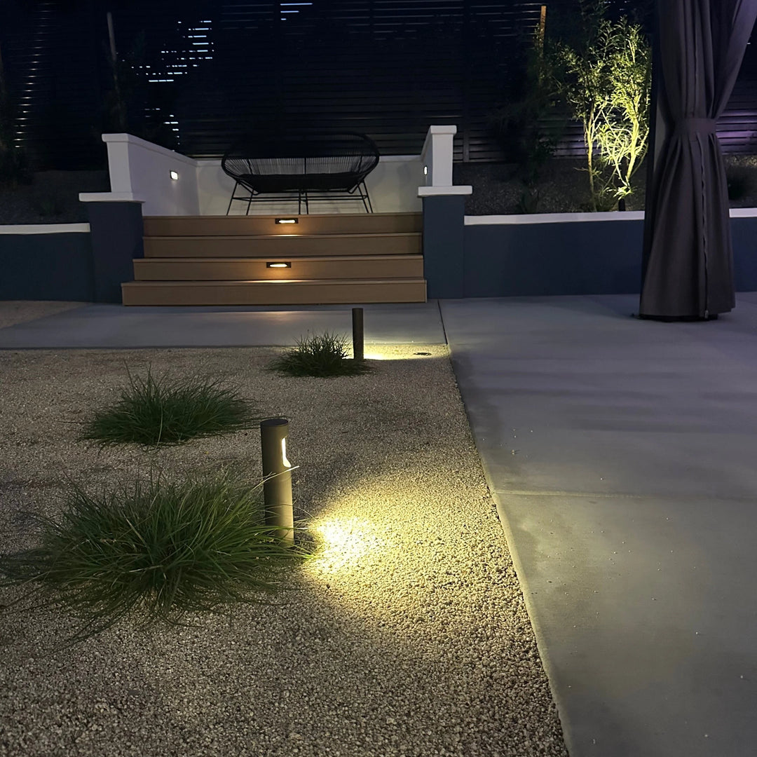 Outdoor Landscape Lighting LED 12V Low Voltage BPLP02 Boyd Brass Bollard 3000K Warm White Integrated LED Low Voltage Driveway Light Outdoor Landscape Lighting