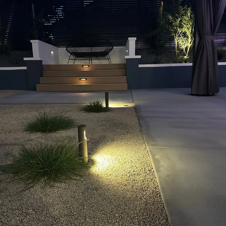 Outdoor Landscape Lighting LED 12V Low Voltage BPLP02 Boyd Brass Bollard 3000K Warm White Integrated LED Low Voltage Driveway Light Outdoor Landscape Lighting