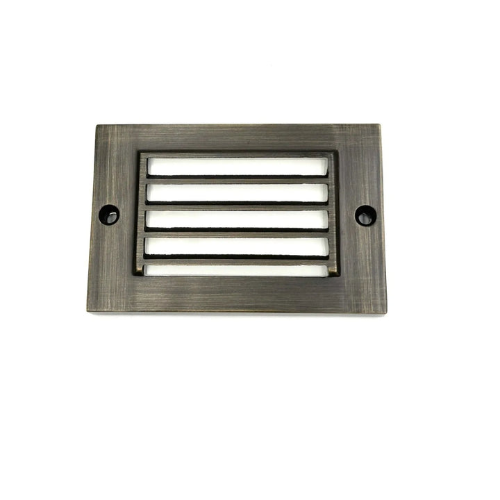 Outdoor Landscape Lighting LED 12V Low Voltage STBP07 Rein Brass Louv Mini Integrated 2700K Warm White Integrated LED Deck Light Low Voltage Outdoor Lighting Brass