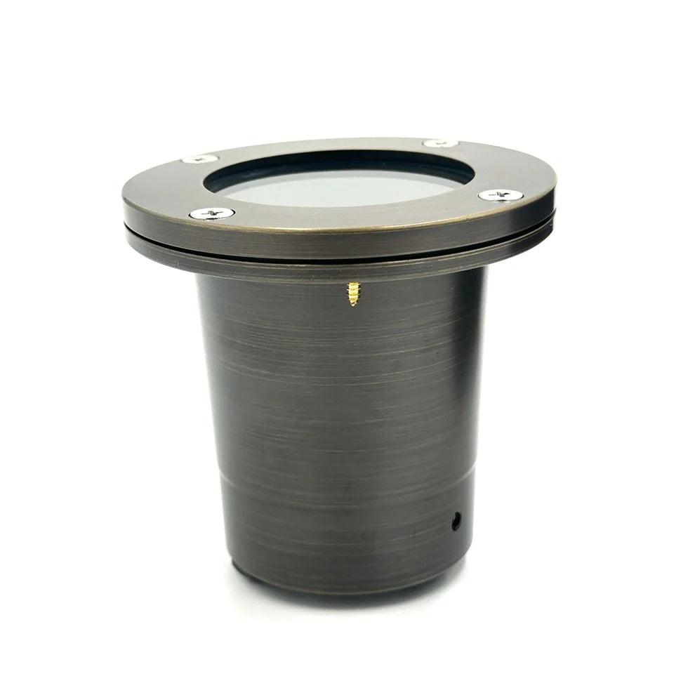 Outdoor Landscape Lighting LED 12V Low Voltage UNBP06 Rein Brown Brass In-Ground Well Light Low Voltage Outdoor Lighting