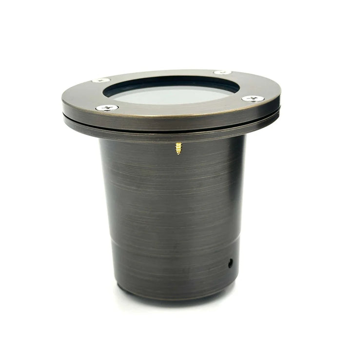 Outdoor Landscape Lighting LED 12V Low Voltage UNBP06 Rein Brown Brass In-Ground Well Light Low Voltage Outdoor Lighting