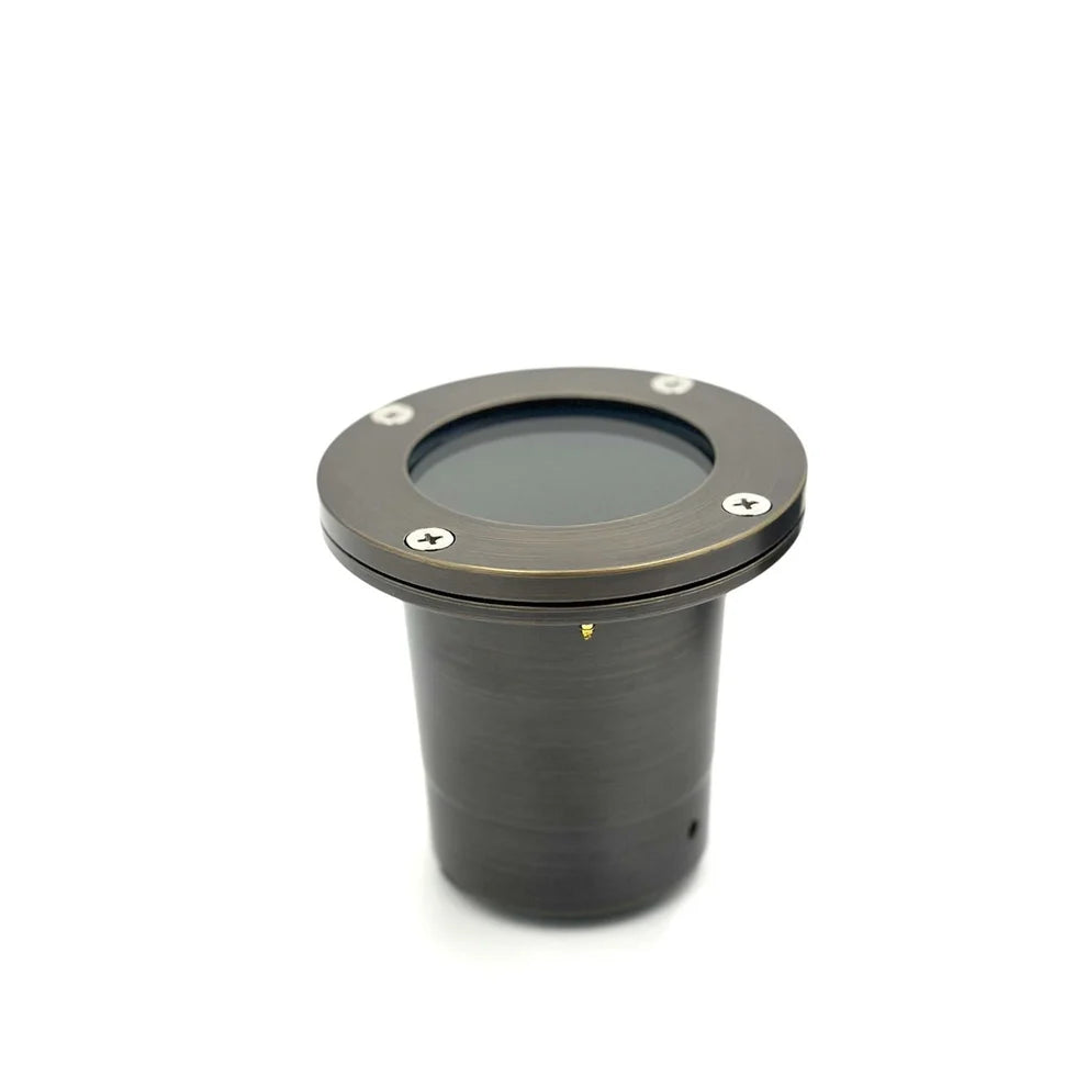 Outdoor Landscape Lighting LED 12V Low Voltage UNBP06 Rein Brown Brass In-Ground Well Light Low Voltage Outdoor Lighting